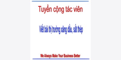 Tuyển công tác viên thị trường