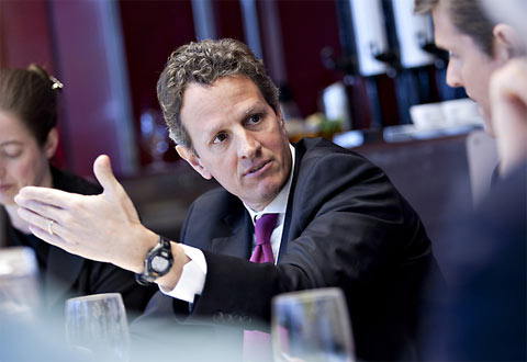 Bộ trưởng Tài chính Mỹ Timothy Geithner tới Ấn Độ ngày hôm nay. Ảnh: Bloomberg